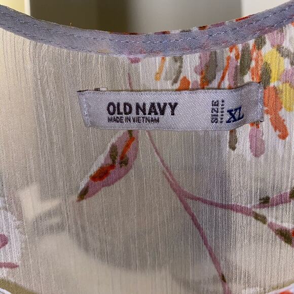 🦬OLD NAVY Chiffon pattern XL Tank - Picture 4 of 4